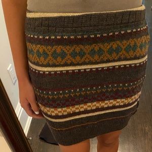 Multi color sweater skirt